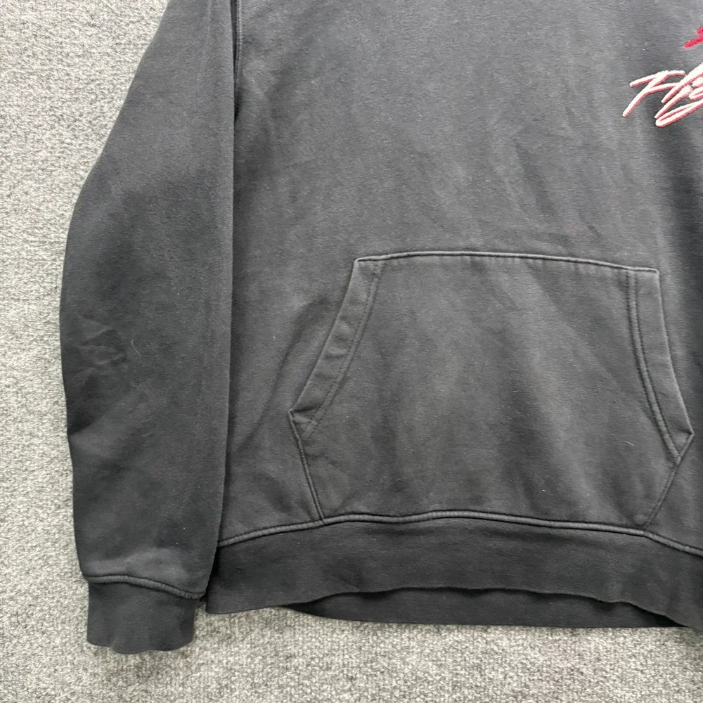 Jordan Flight Hoodie Mens Small Black Long Sleeve‎ Embroidered Fleece Athletic
